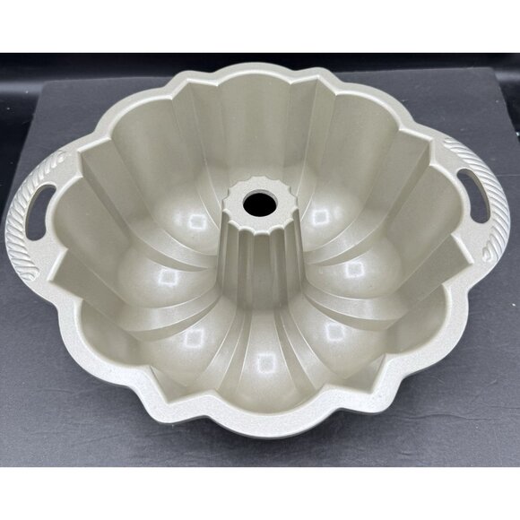 Nordic Ware Proform Anniversary Bundt Pan With Handles 12”x4.5” Silvery Taupe - Picture 5 of 7